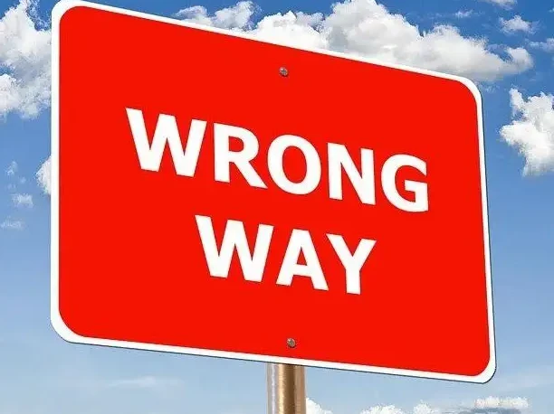wrong way